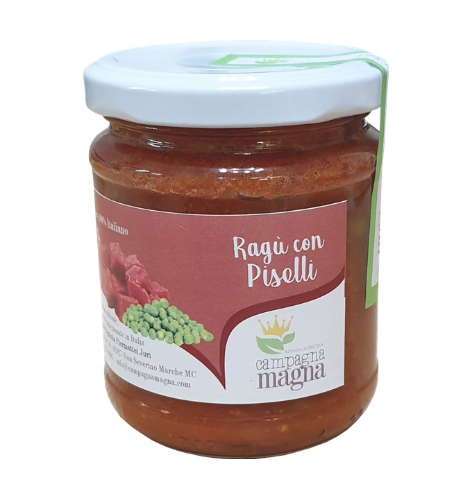 Pishe Ragu Ragù con Piselli 180g - Campagna Magna